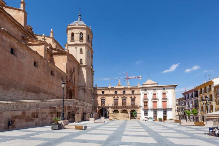 Plaza de España in Lorca, Region of Murcia, Spain,