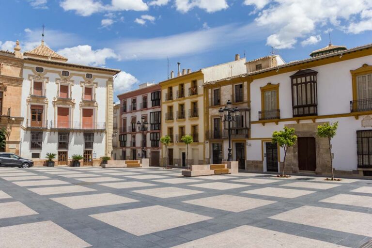 Plaza de España in Lorca, Region of Murcia, Spain,